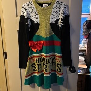 Women’s Ugly Sweater Dress - Champagne Theme!